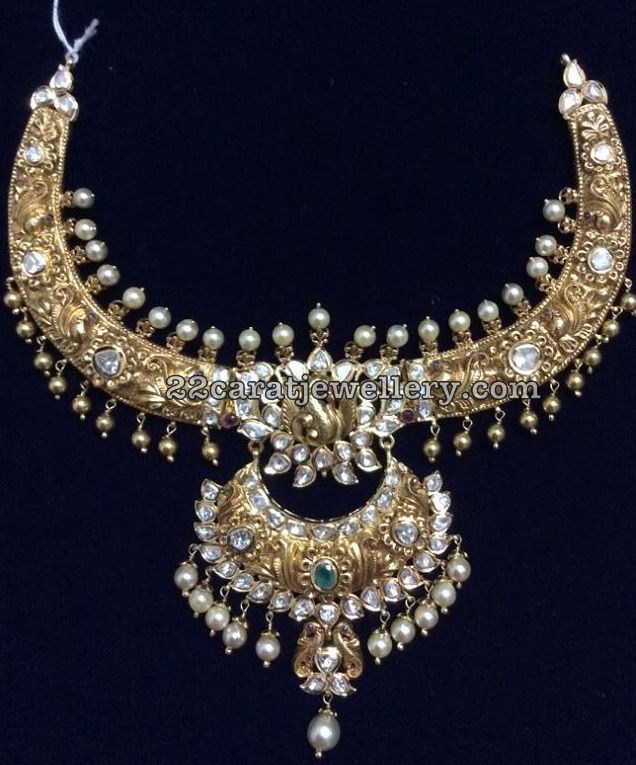 Trendy Nakshi Kante with Pachi Pendant - Jewellery Designs