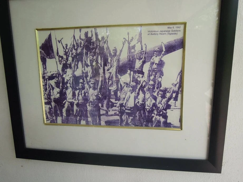 Photo of Japanese soldiers at Corregidor Island during the war