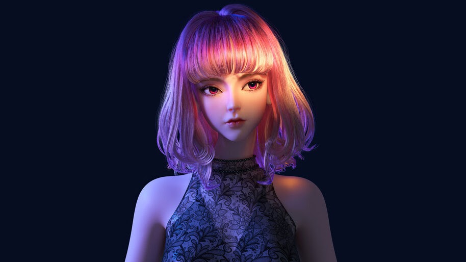 Beautiful, Anime, Girl, Pink Hair, 4K, #4.3058