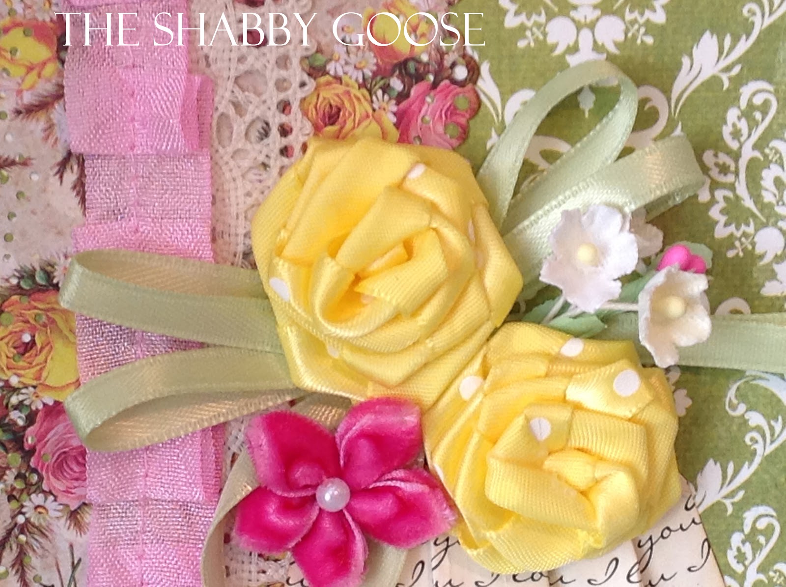 The Shabby Goose Yellow Ribbon Roses...