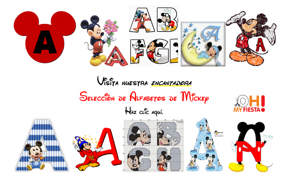 Selección de alfabetos de Mickey. 