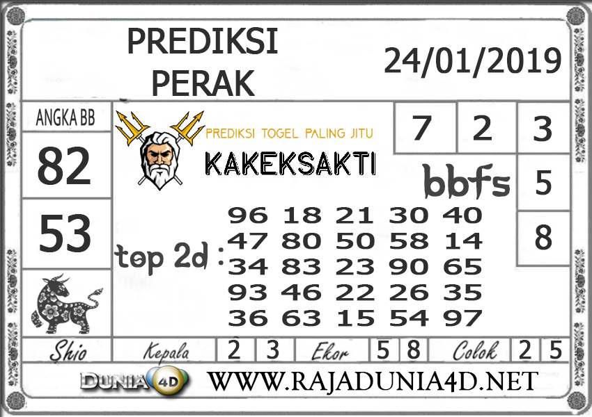 Prediksi Togel PERAK DUNIA4D 24 JANUARI 2019