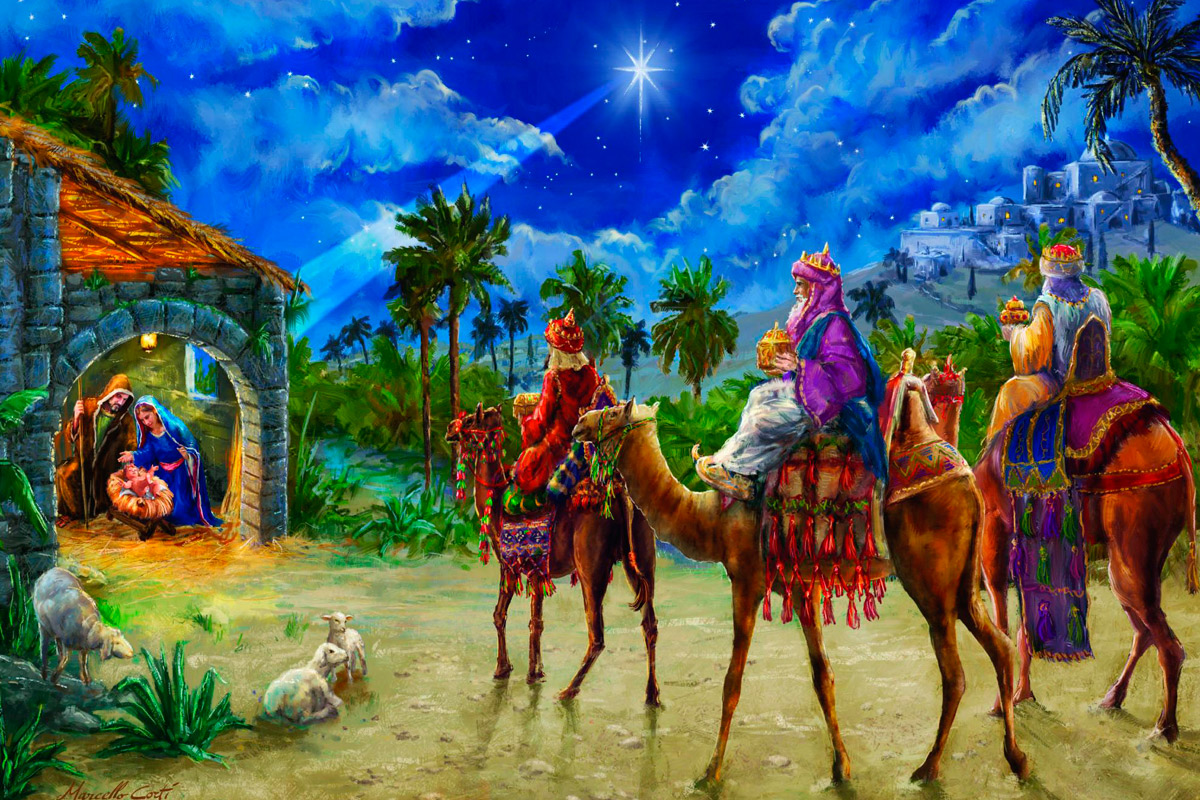 La estrella de Belén. la historia de Navidad para los niños sobre el ...