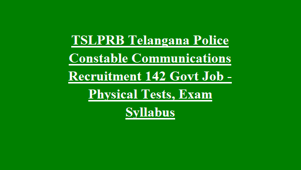 Telangana Constable Syllabus Pdf