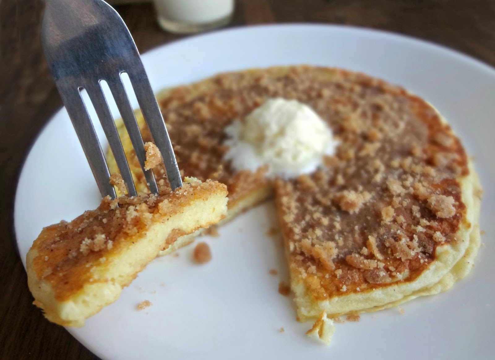 The Cooking Actress Cinnamon Streusel Pancakes
