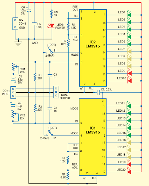 Circuit Wiring Solution: build a Low Cost Stereo Level Indicator