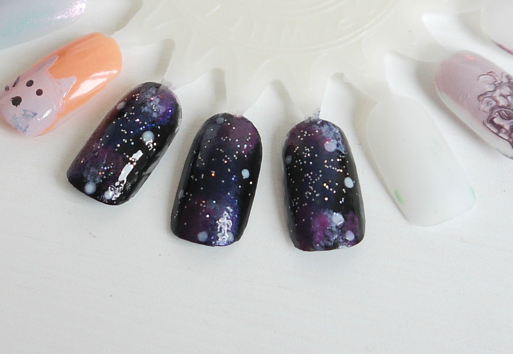 easy galaxy nail art tutorial