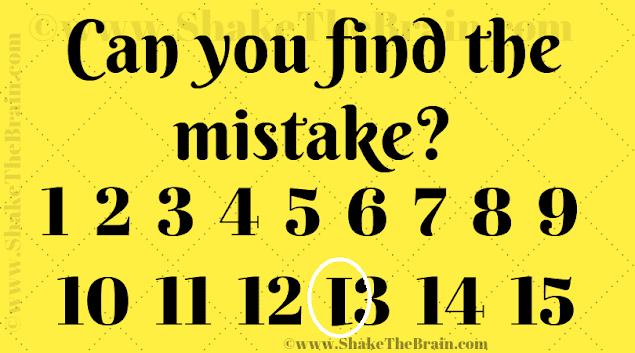 Can you find the Mistake? Puzzle-Answer