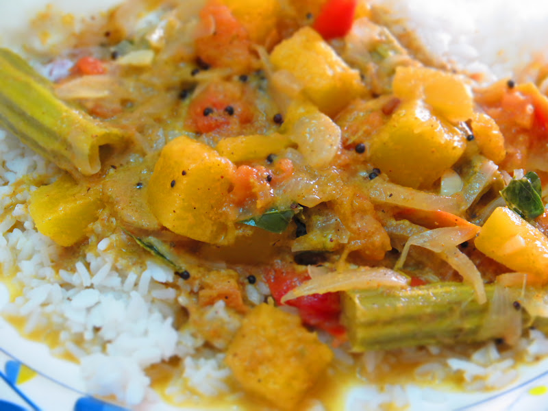 Mittu Cooking Love Drumstick and Pumpkin Curry in Coconut Gravy