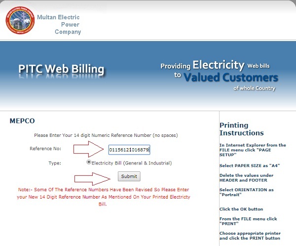 Method of checking your electricity bill online