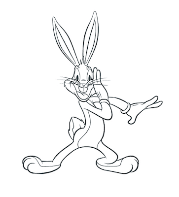 Gambar Mewarnai Bugs Bunny - 1