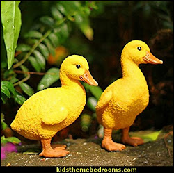 duck garden yellow theme pond ducks statue bedrooms resin 2pcs ornaments bedroom rubber decorating floating figures themed fish wholesale statua