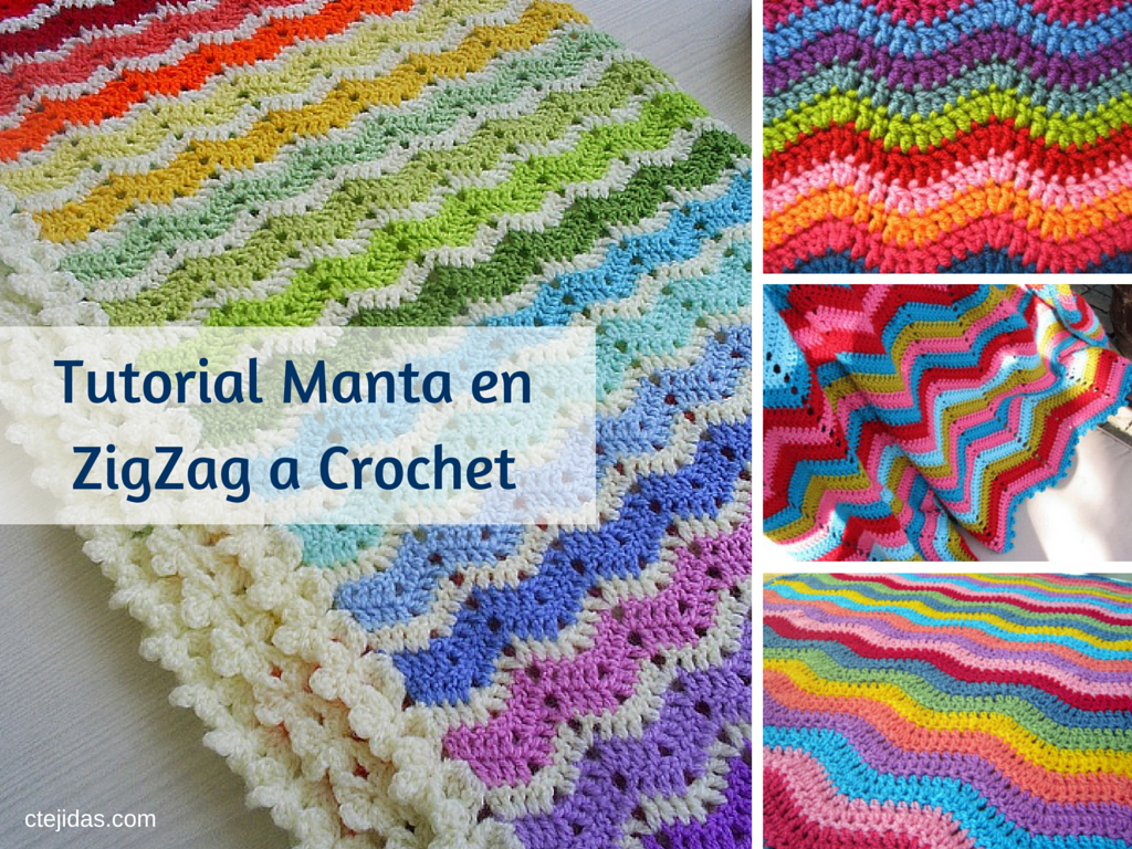 Tutorial 139 Cómo tejer una manta en zigzag a crochet CTejidas