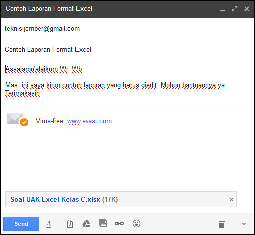 Langkah Langkah Mengirimkan File Excel Melalui Email Gmail Belajar Excel