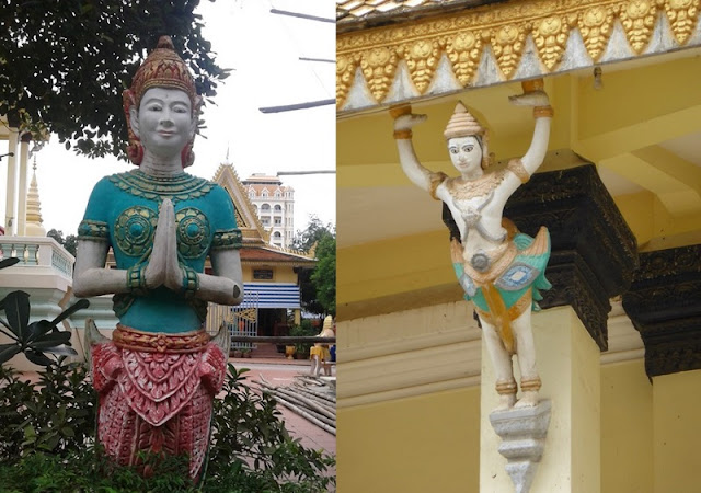 Detale figuras del jardin y de la fachada del templo Detale figuras del jardin y de la fachada del templo