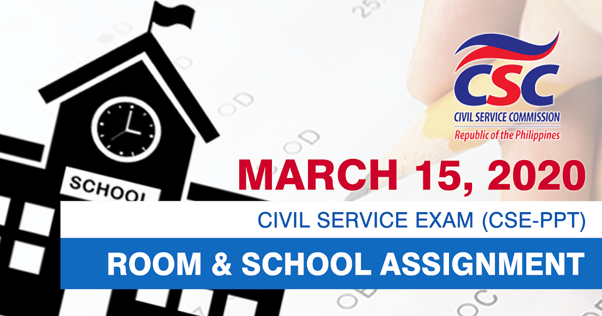 Civil Service Exam PH Room and School Assignment (ONSA) and Important
