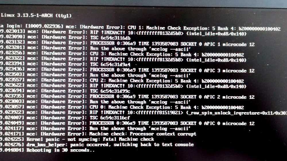 Machinecheck exception