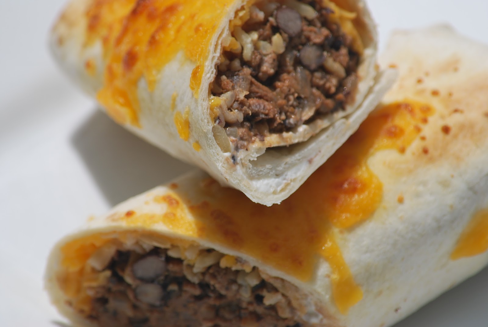 My story in recipes Bean and Beef Burritos