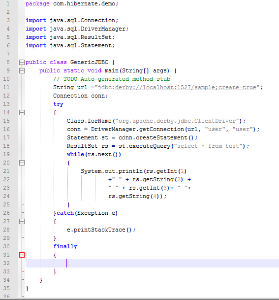 Zack Tutorials: Generic JDBC Program for Derby