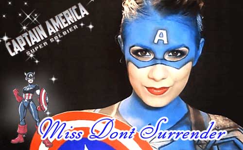 Fracaso Poderoso Golpe fuerte Maquillaje del Capitan America por Miss Dont Surrender