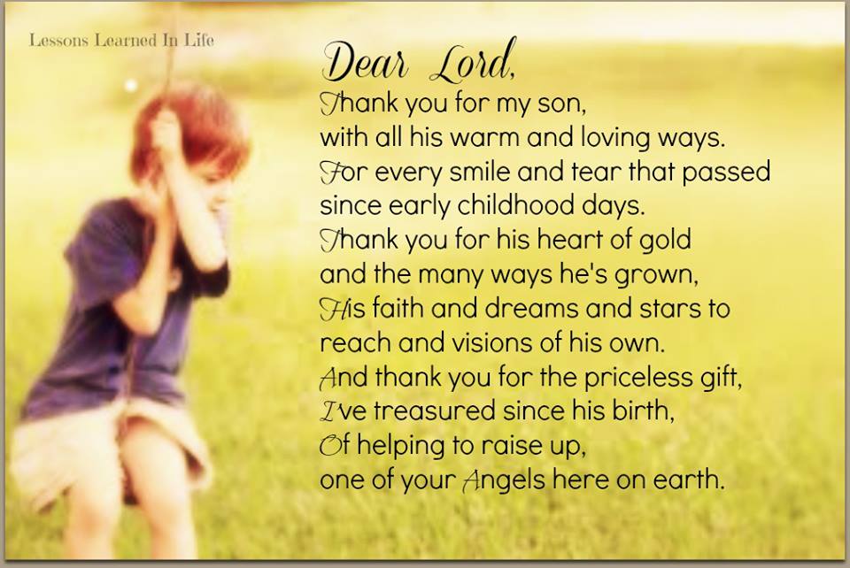 Thankful For My Son Quotes Thank You For My Son. - Quotes