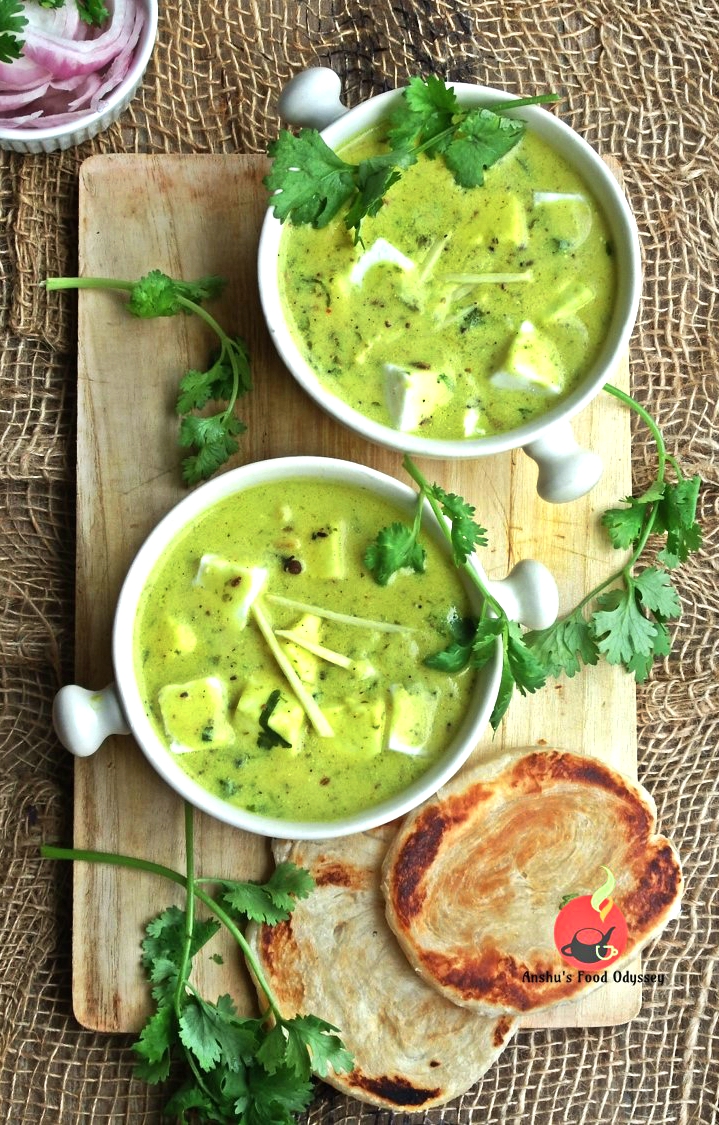 Paneer Dhaniya Adraki Korma Cottage Cheese in CorianderGinger