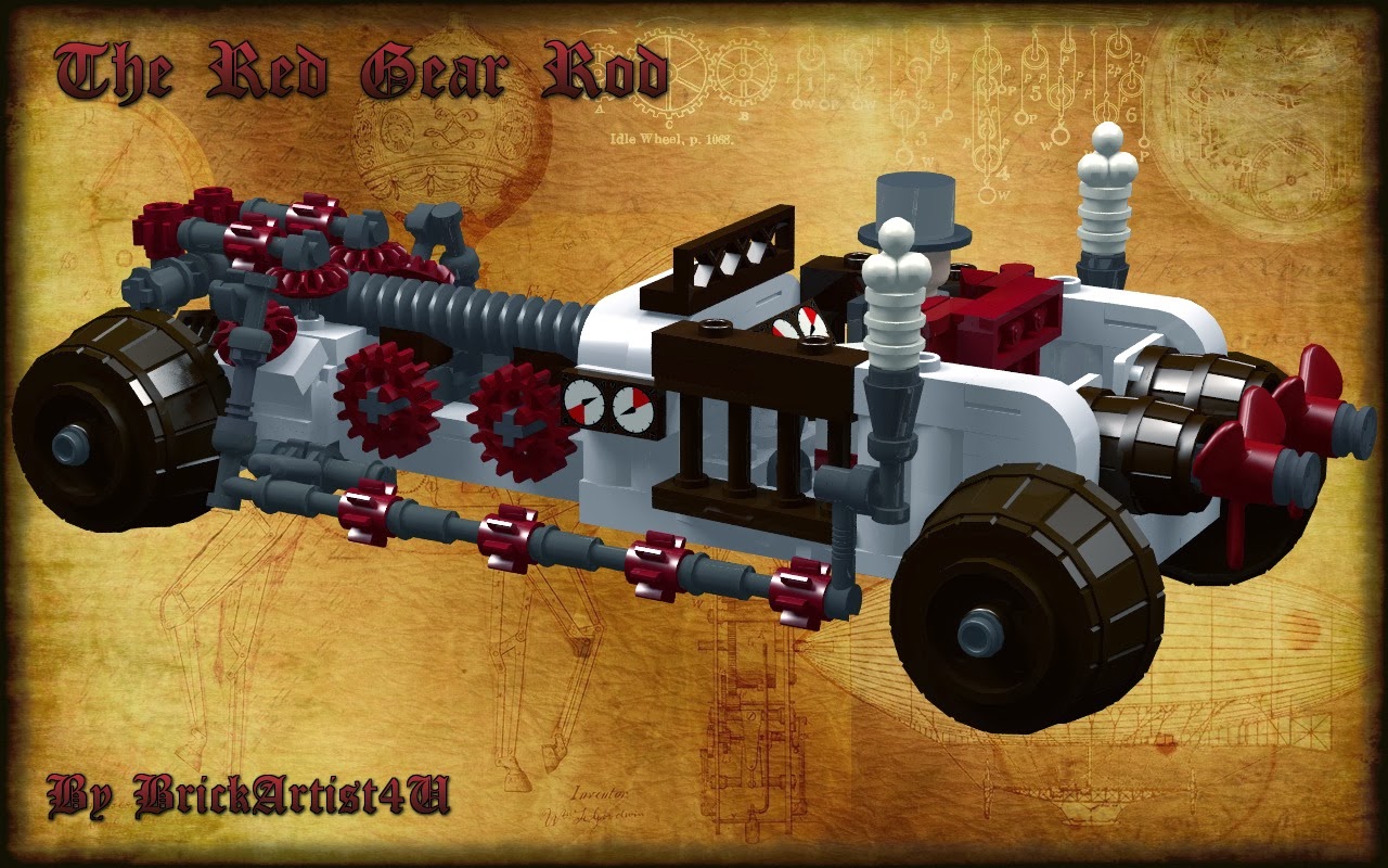 Lego Hotrod Instructions: The Lego Steampunk or Lego Dieselpunk Hotrods