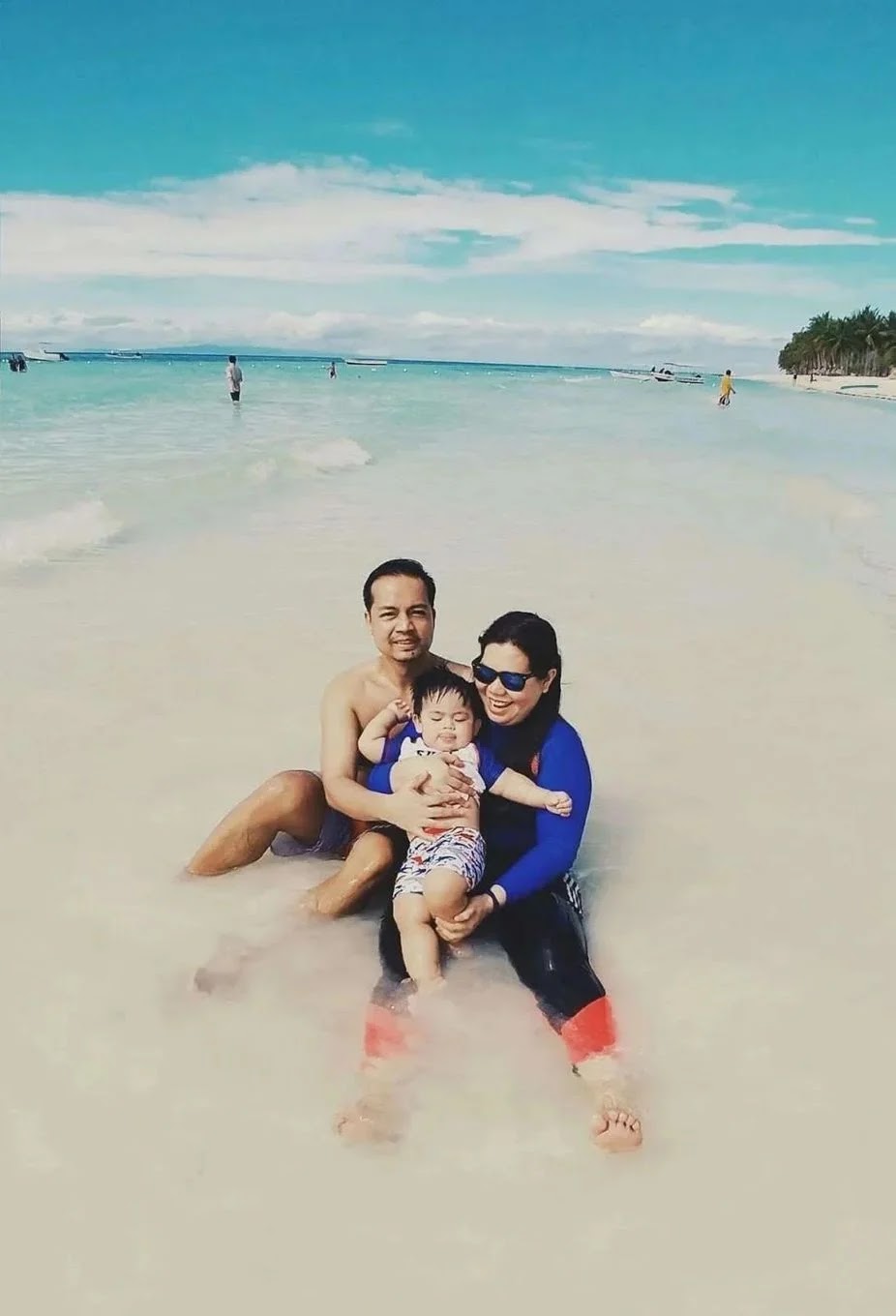 We took our Miguel for a swim at Dumaluan Beach Resort