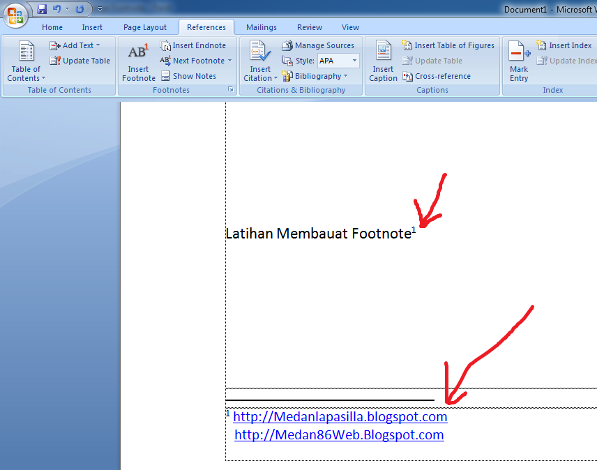 Membuat Footnote Pada Word 2007 | panduan sederhana microsoft office 2007 cara membuat Membuat Footnote Pada Word 2007 | panduan sederhana microsoft office 2007 cara membuat