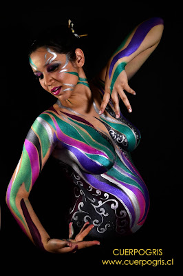 BODYPAINT PREGNAT EMBARAZADA  CUERPO PINTADO