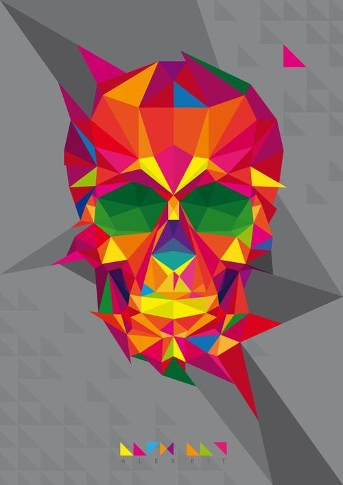 The Colorful White Colorful Skull