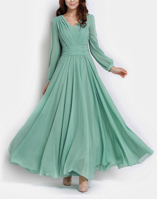 Duchess Fashion: Malaysia Online Clothes Shopping: Long Sleeve Chiffon ...