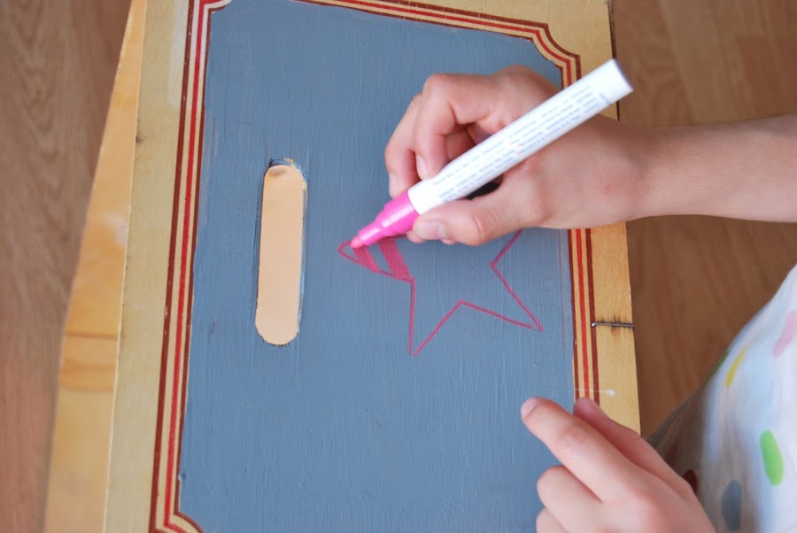 fruit box painted with chalk paint