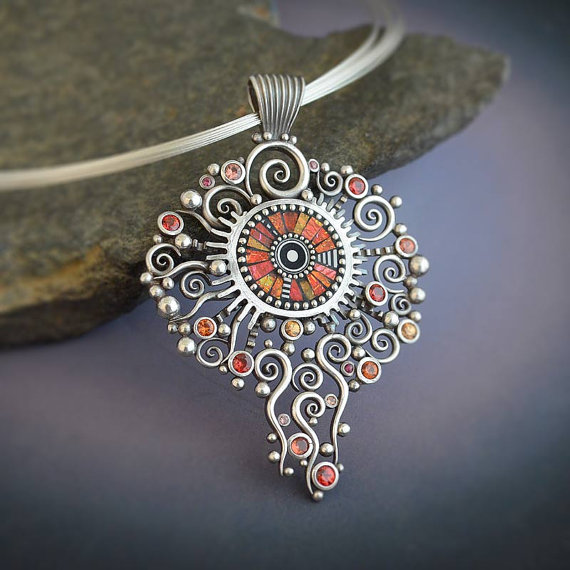Metal and Polymer Clay Art Jewelry by Lizards Jewelry / The Beading Gem