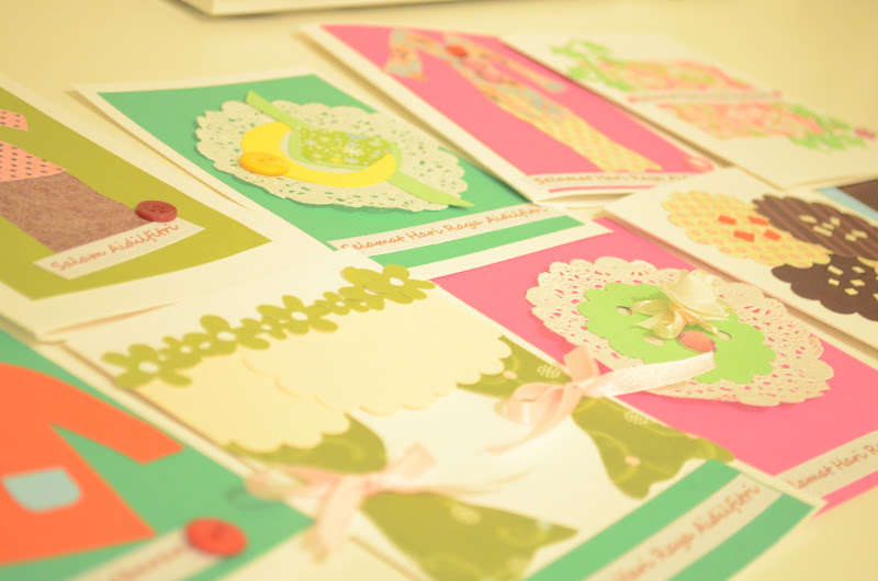 Nadia's Happy Little Cottage: Handmade Hari Raya Aidilfitri Cards