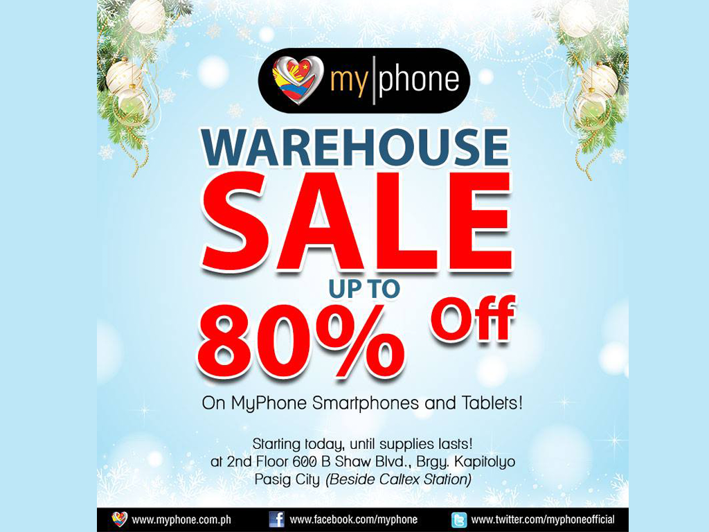 Sale Alert! MyPhone Warehouse Sale, Get up to 80% off! 