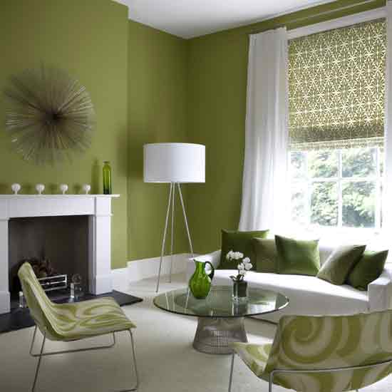 Green Living Room Designs