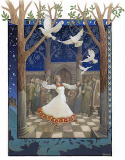Frog Princess, magic dance, Russian Fairy Tale, Frog Princess Illustration