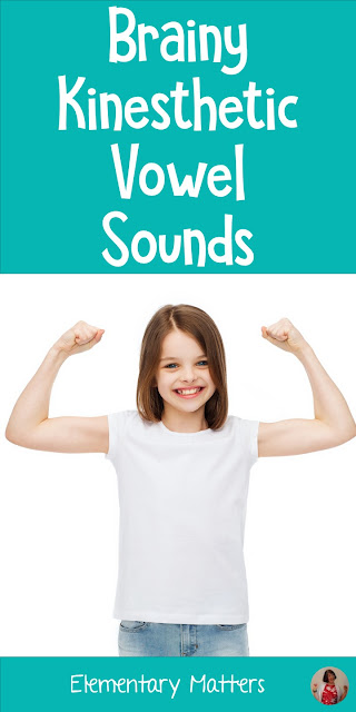 Brainy Kinesthetic Vowel Sounds: Here are some movement tricks to help the children remember the short vowel sounds.