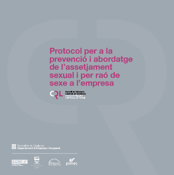 Protocol per la prevenció i abordatge de l’assetjament sexual i per raó de sexe a l’empresa
