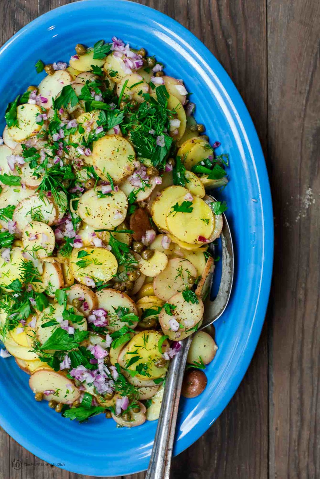 mediterraneanstyle mustard potato salad VARIOUS RECIPES MOM'S