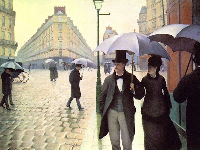 Parigi in un giorno di pioggia quadro di Gustave Caillebotte