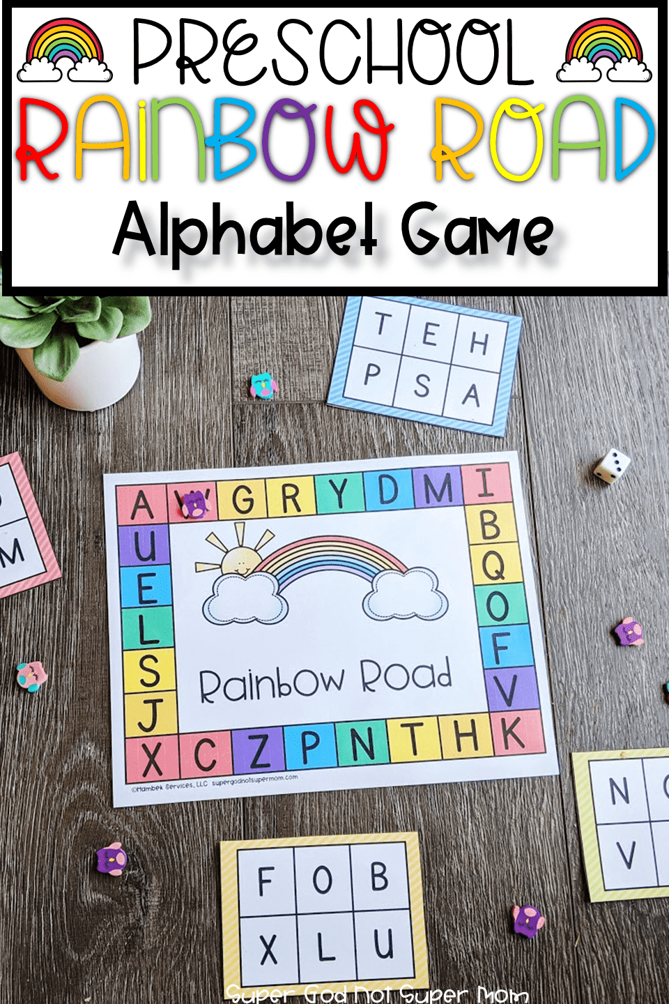 Kindergarten and Mooneyisms: PreSchool Rainbow Road Alphabet Game - FREE