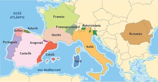 Resultat d'imatges de llengues romaniques