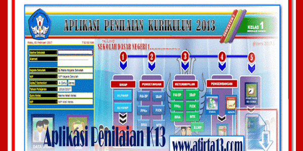 Download Aplikasi Penilaian K13 Revisi Terbaru Format Excel.Xlsm