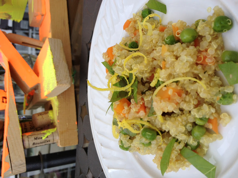 The Full Plate Blog Real Food Side Dish Simple Lemon Quinoa with Peas
