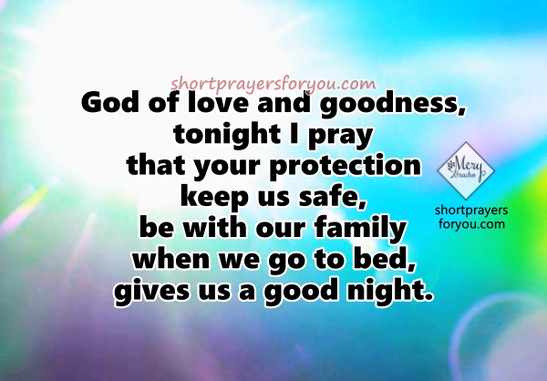Short prayer for sleeping at night. Prayer of the night
