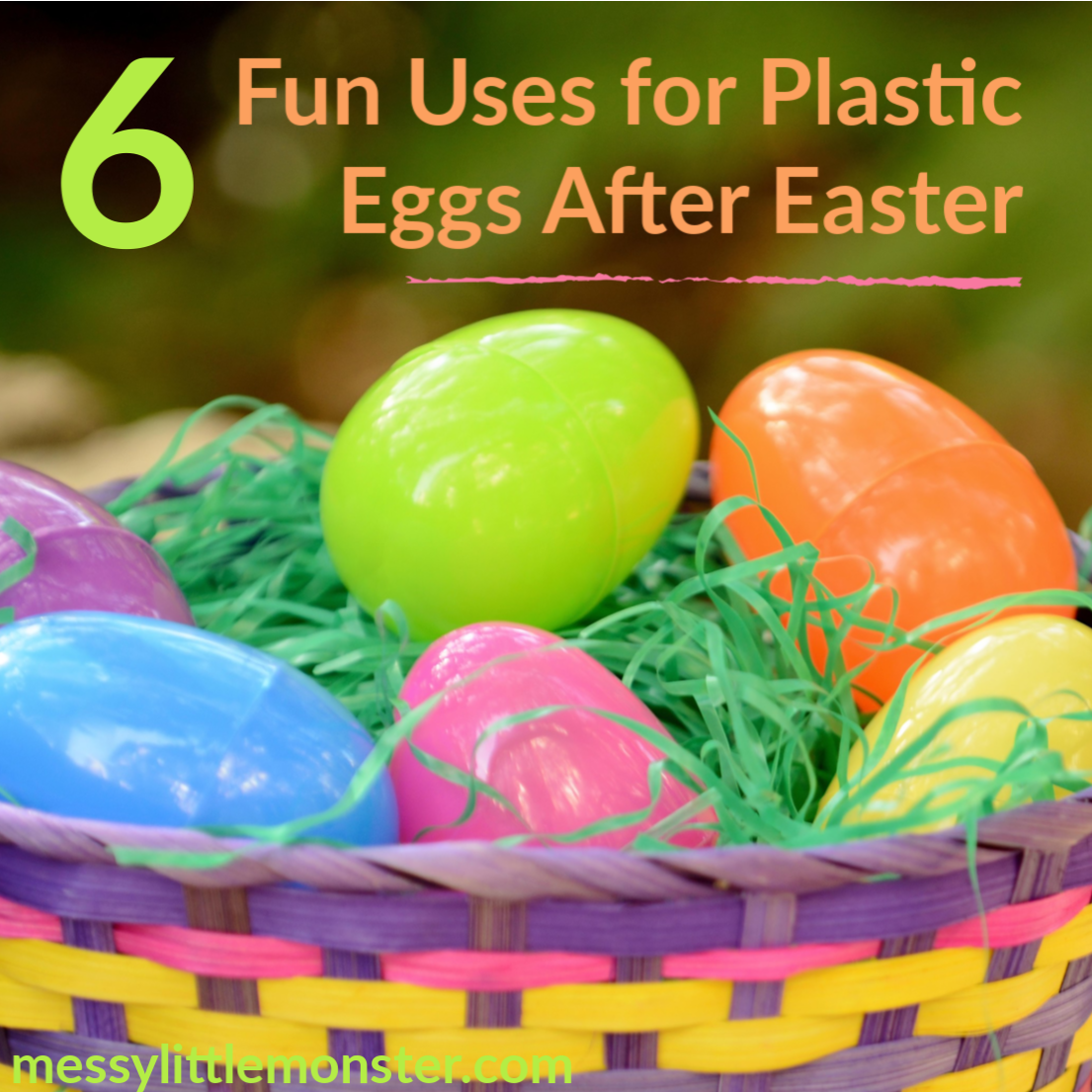 6 Fun Uses for Plastic Eggs After Easter. Plastic egg activities for kids.