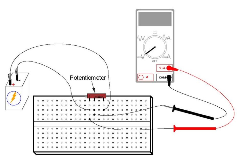 Simple Electricity Potentiometer as a voltage divider