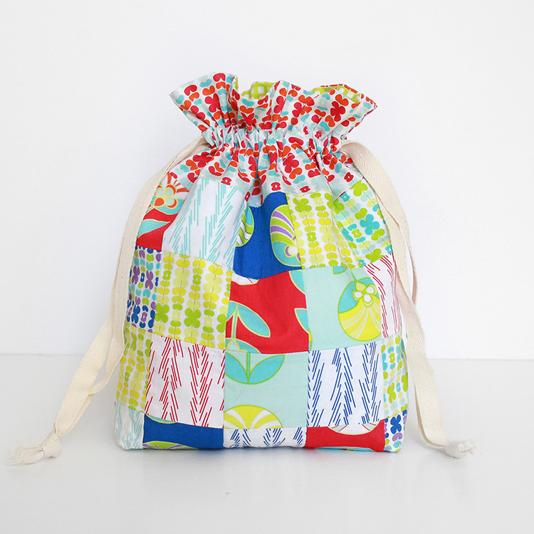 In Color Order: Lined Drawstring Bag Expansion Pattern: All the